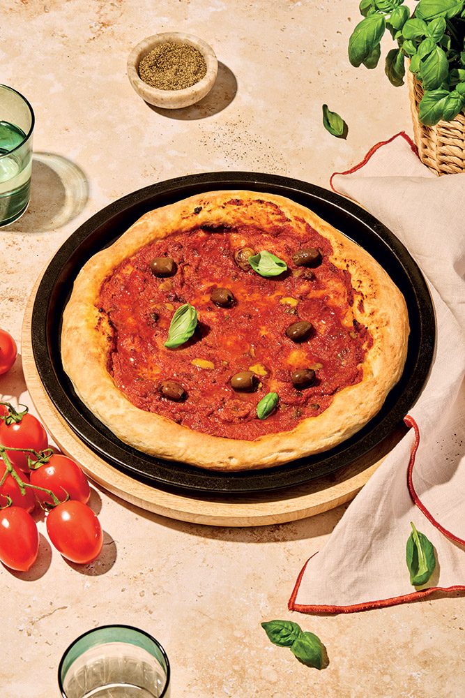 Pizza vorbereitet mit unserem Kit