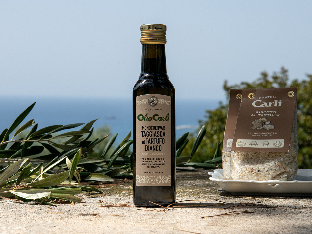 eine Flasche Trüffelöl