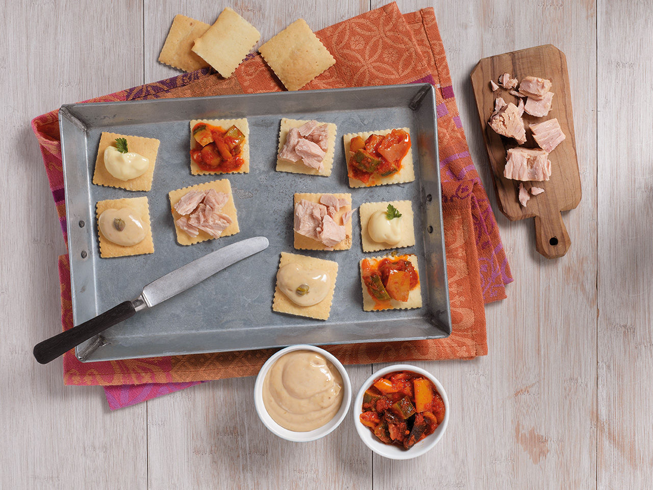 aperitif mit knusprige focaccia