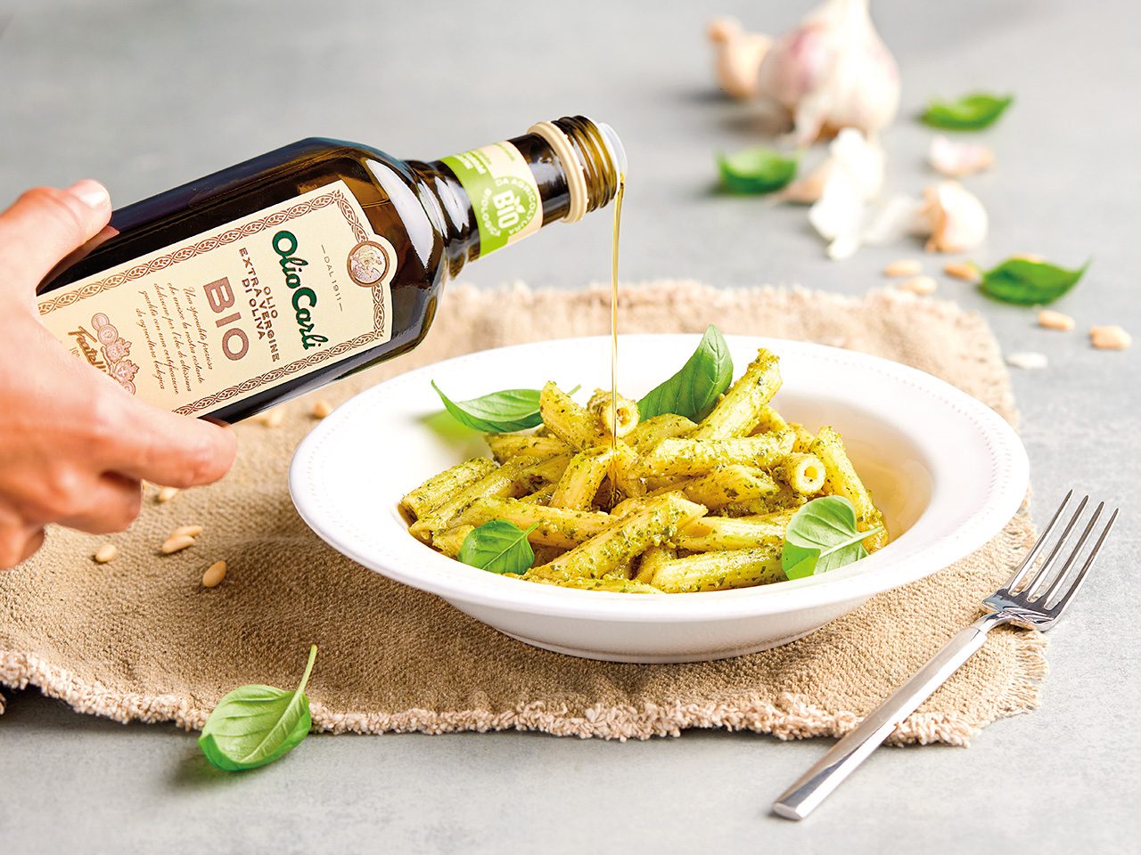 Nudeln mit Pesto 