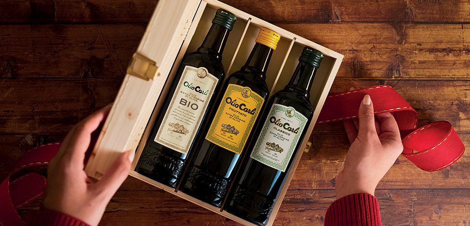 Drei Flaschen Olivenoel